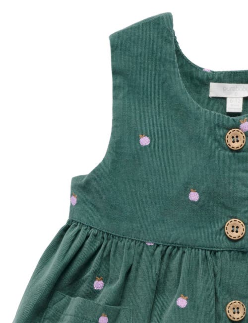 Purebaby Corduroy Pinnie & Headband Set In Green