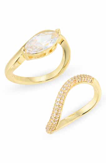 Set of 2 Friendship Cubic Zirconia Pinky Rings