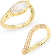 The M Jewelers Set of 2 Friendship Cubic Zirconia Pinky Rings