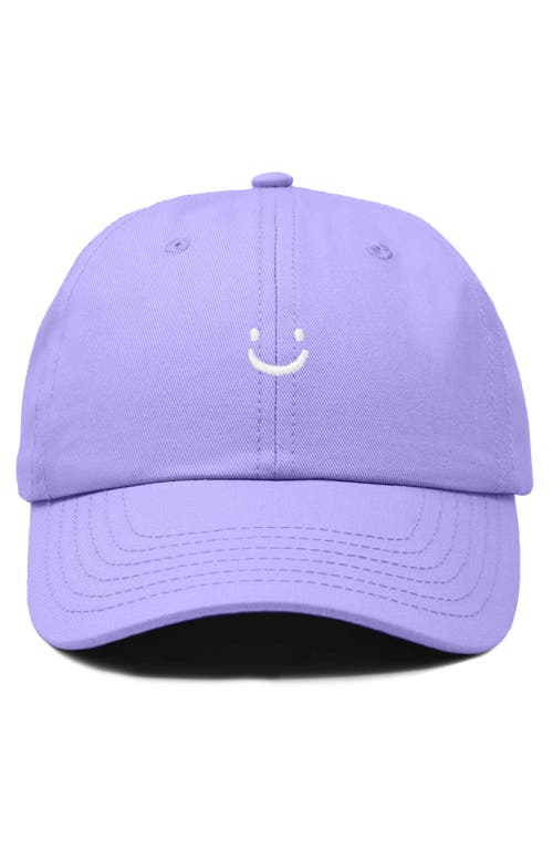 Dalix Lil Smile Embroidered Casual Hat In Lavender