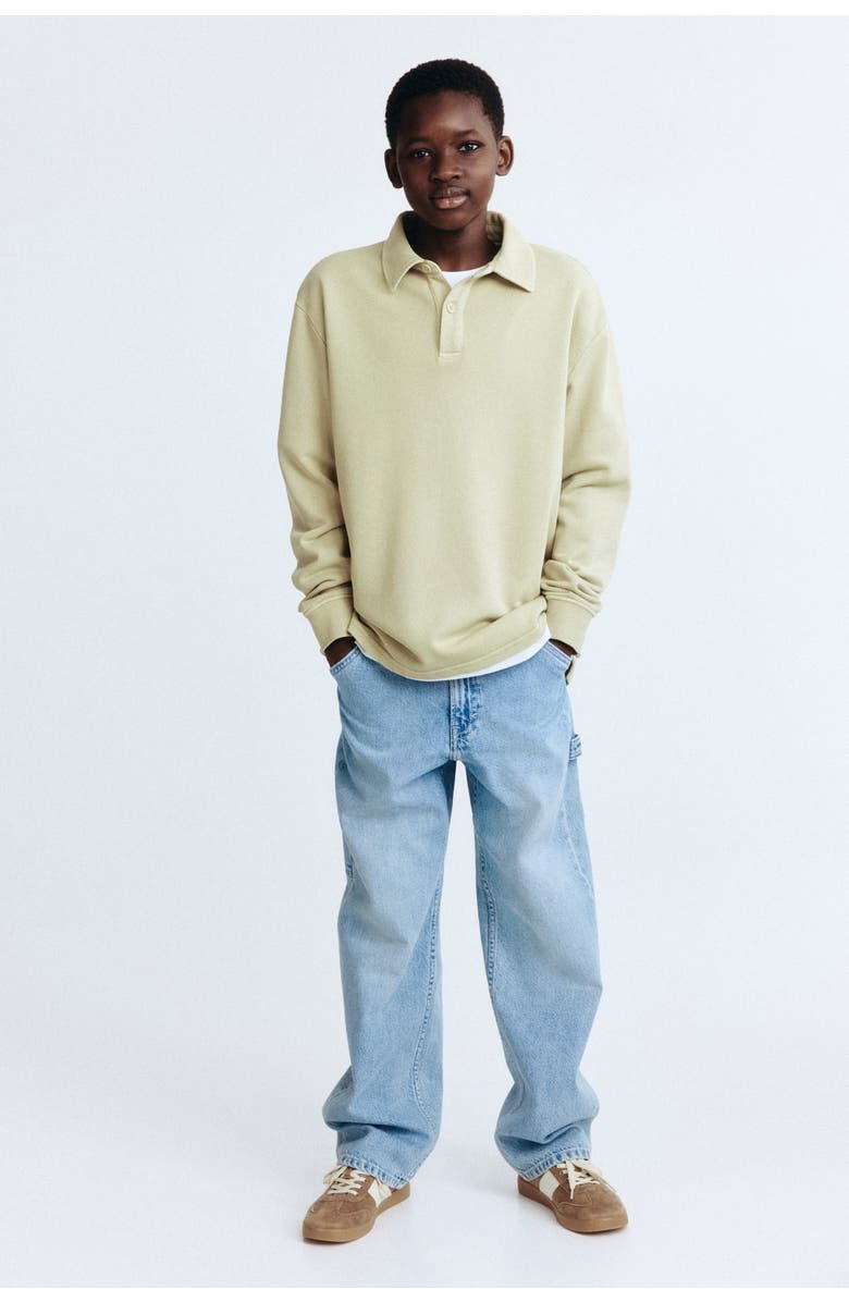 H&M Loose Fit Carpenter Jeans, Alternate, color, Light Denim Blue