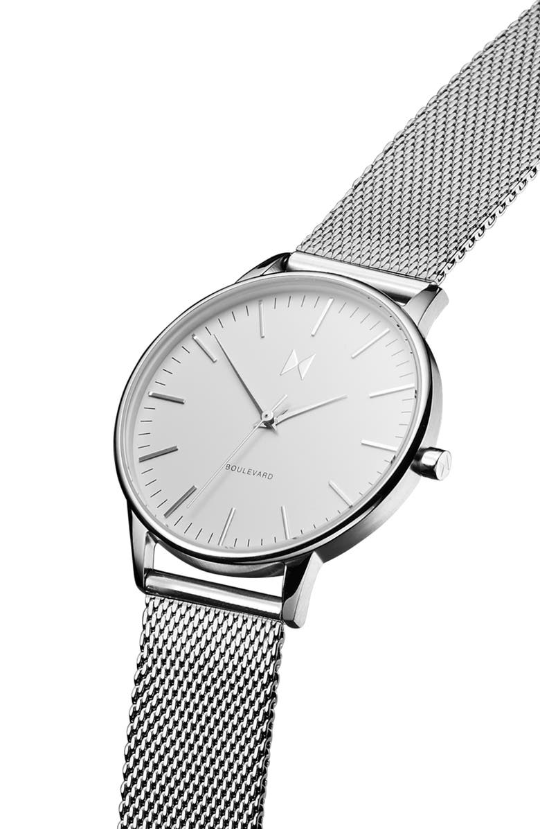 MVMT WATCHES MVMT Boulevard Mesh Strap Watch, 38mm, Alternate, color, 