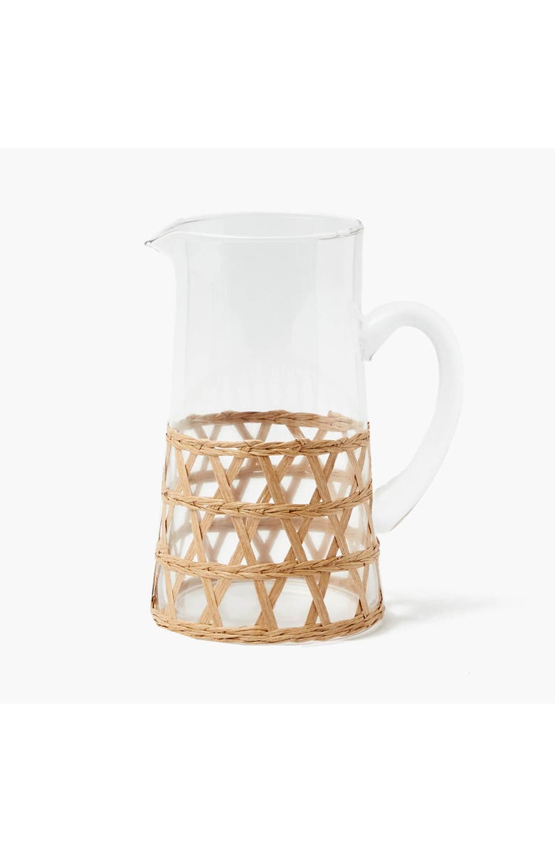 Mrs. Alice Raffia Water Jug, Main, color, Neutral