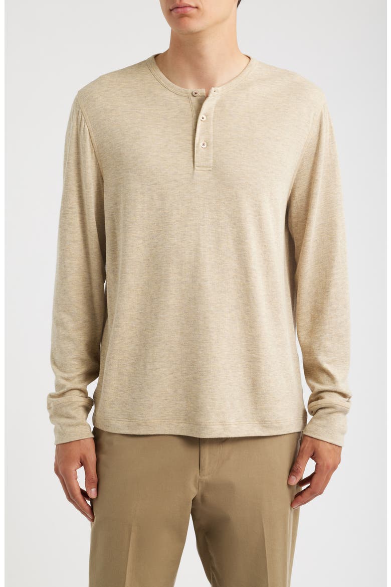 Long Sleeve Pima Cotton & Modal Henley, Main, color, TERRAPIN
