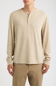 Vince Long Sleeve Pima Cotton & Modal Henley
