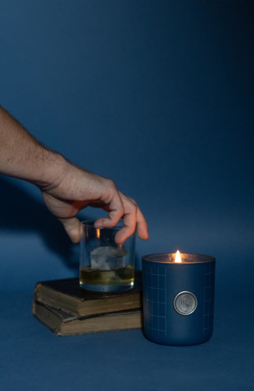 Bond & Grace Silver Hour Candle In Blue