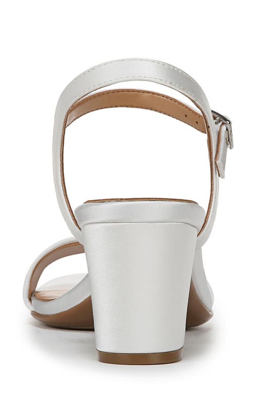 Naturalizer Bristol Ankle Strap Sandals In Pearl White Satin