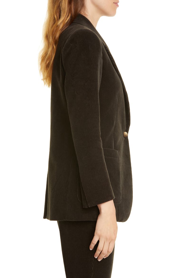 Eleanor Slim Corduroy Jacket, Alternate, color, GREEN RIVER