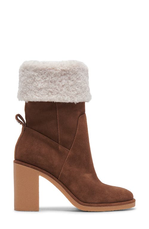Dolce Vita Caddie Faux Shearling Lined Plush Boot In Brown