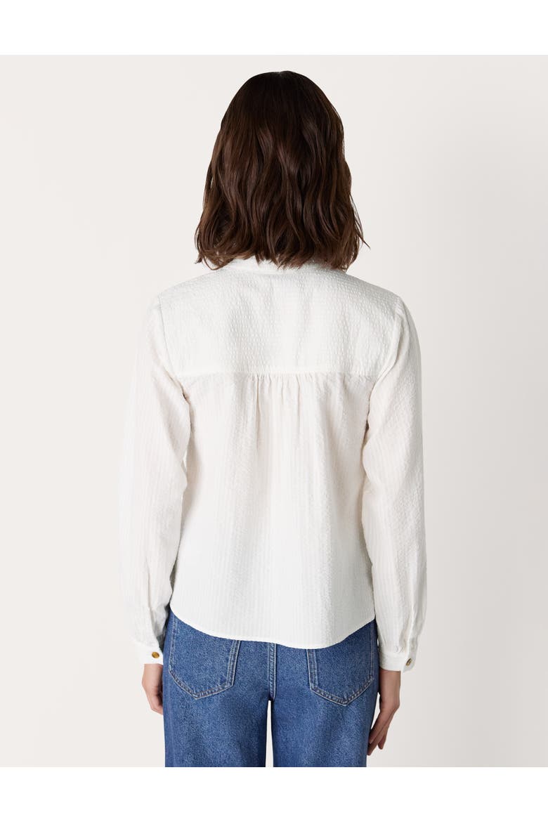 Textured Frill Shirt, Alternate, color, White