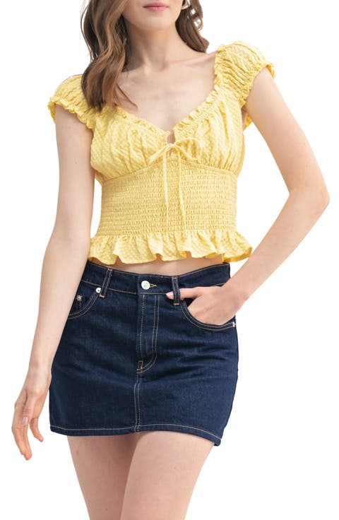 Sweetheart Neck Textured Top