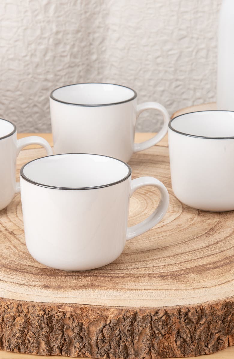 BIA Cordon Bleu Set of 4 Silhouette Mugs, Alternate, color, White W/ Black