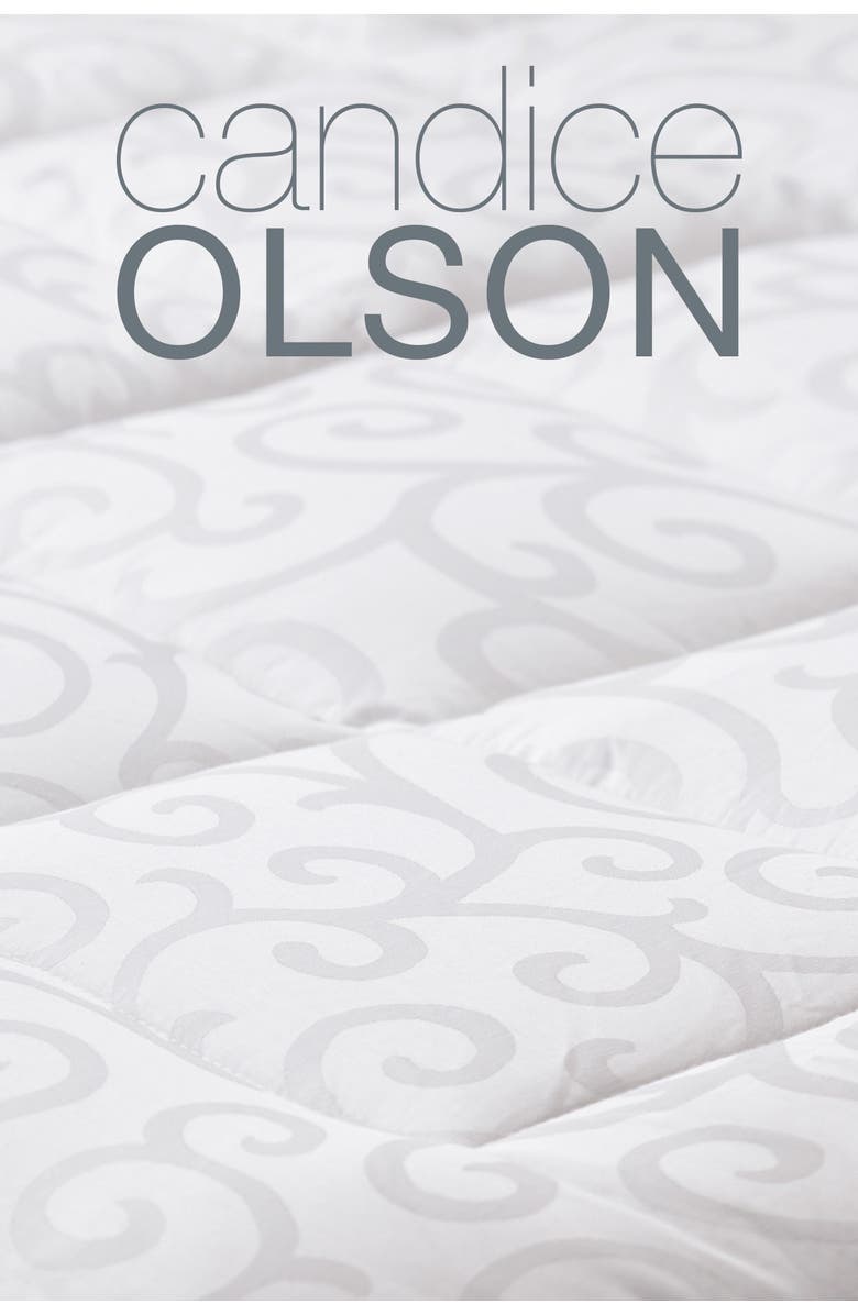 Allied Home CLIMAREST Candice Olson Cal King Cotton Jacquard Waterproof Mattress Pad, Alternate, color, White