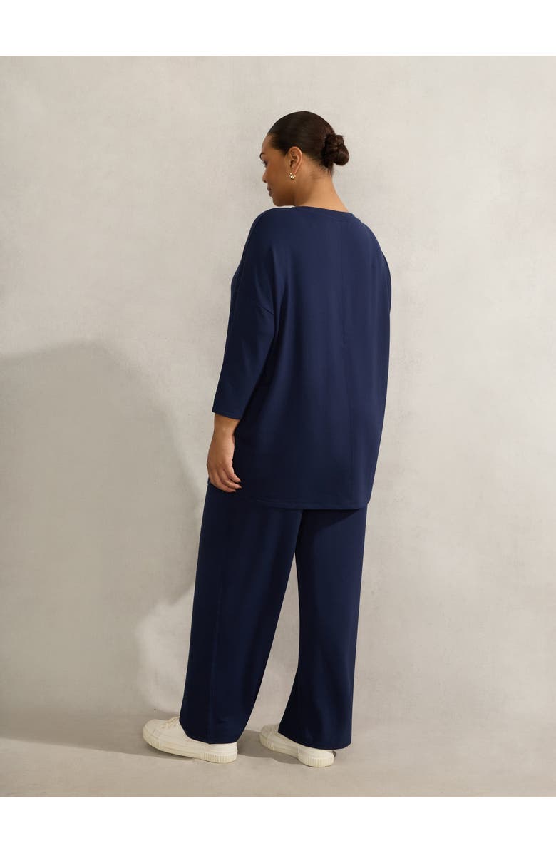 Live Unlimited Supersoft 3/4 Sleeve Top, Alternate, color, Navy