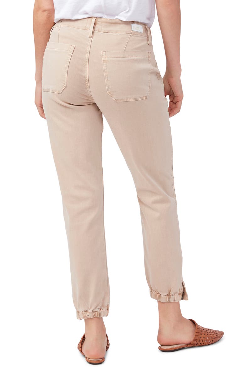 PAIGE Mayslie Ribbon Side Stripe High Waist Twill Joggers, Alternate, color, 