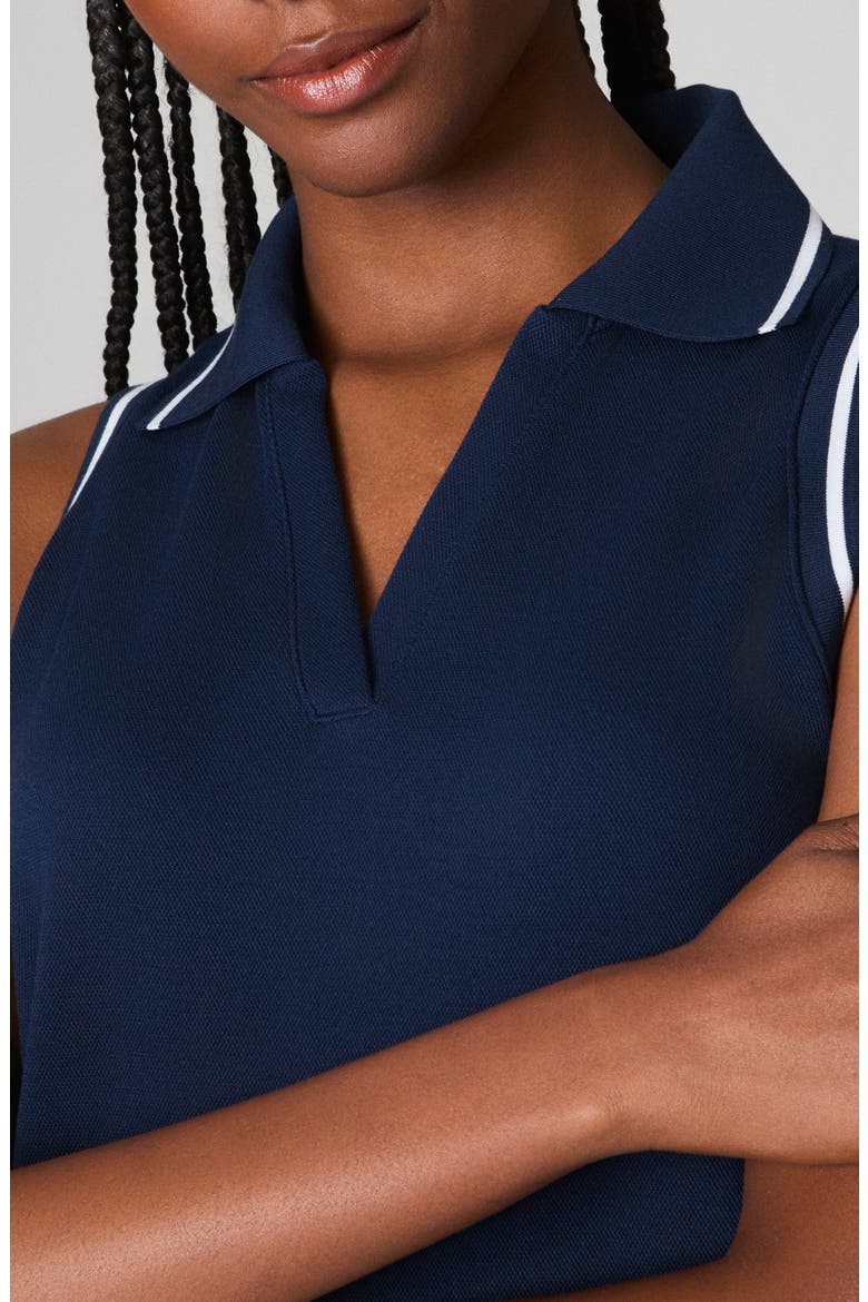 AirPique Sleeveless Polo, Alternate, color, TIMELESS NAVY
