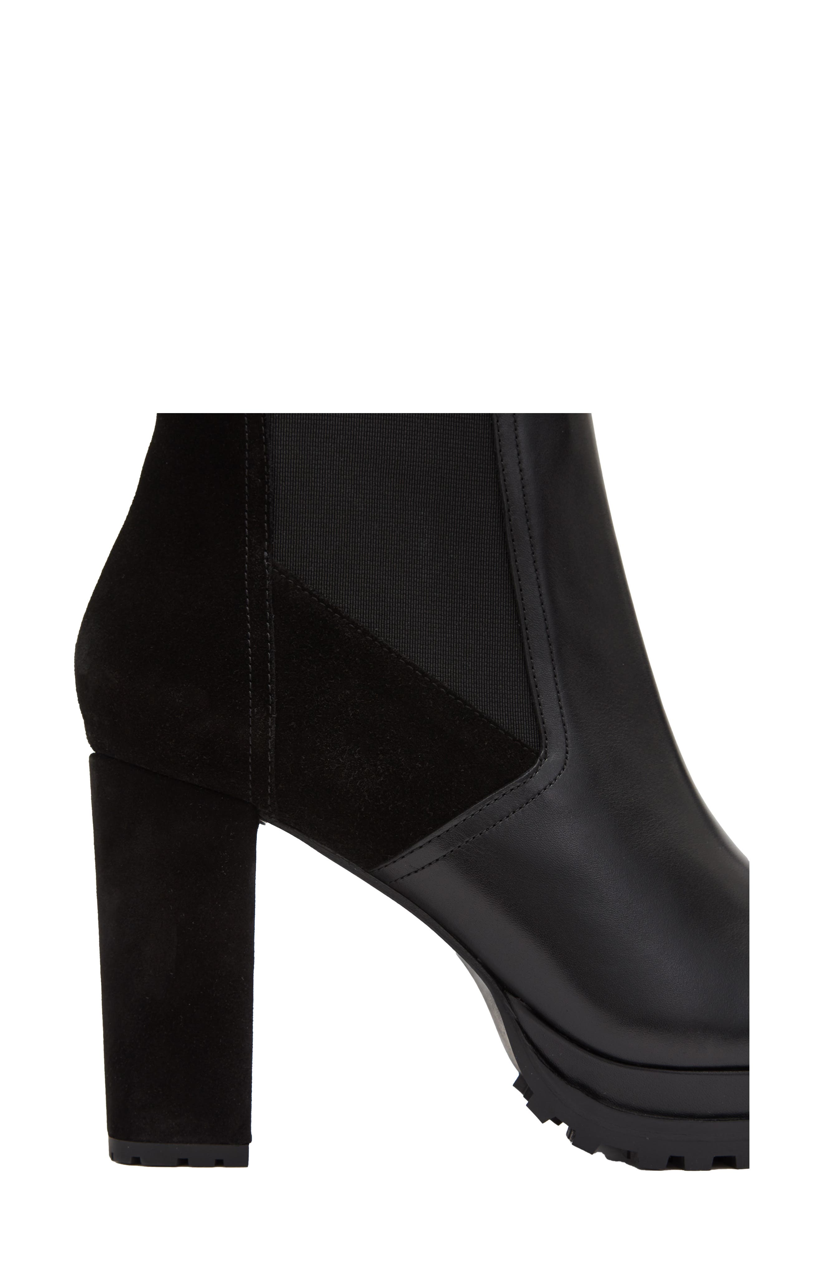 Sahara Platform Lug Sole Boot, Alternate, color, BLACK
