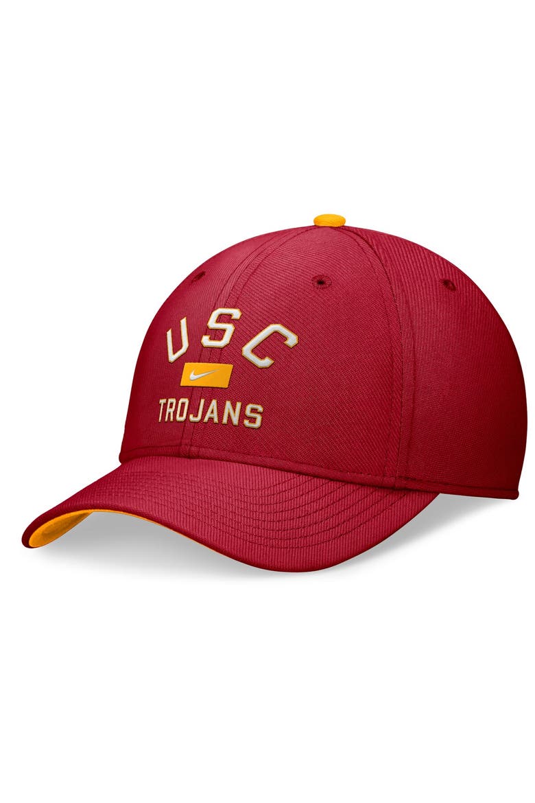 Men's Nike Cardinal USC Trojans Primetime Rise Swoosh Flex Hat, Alternate, color, Cardinal