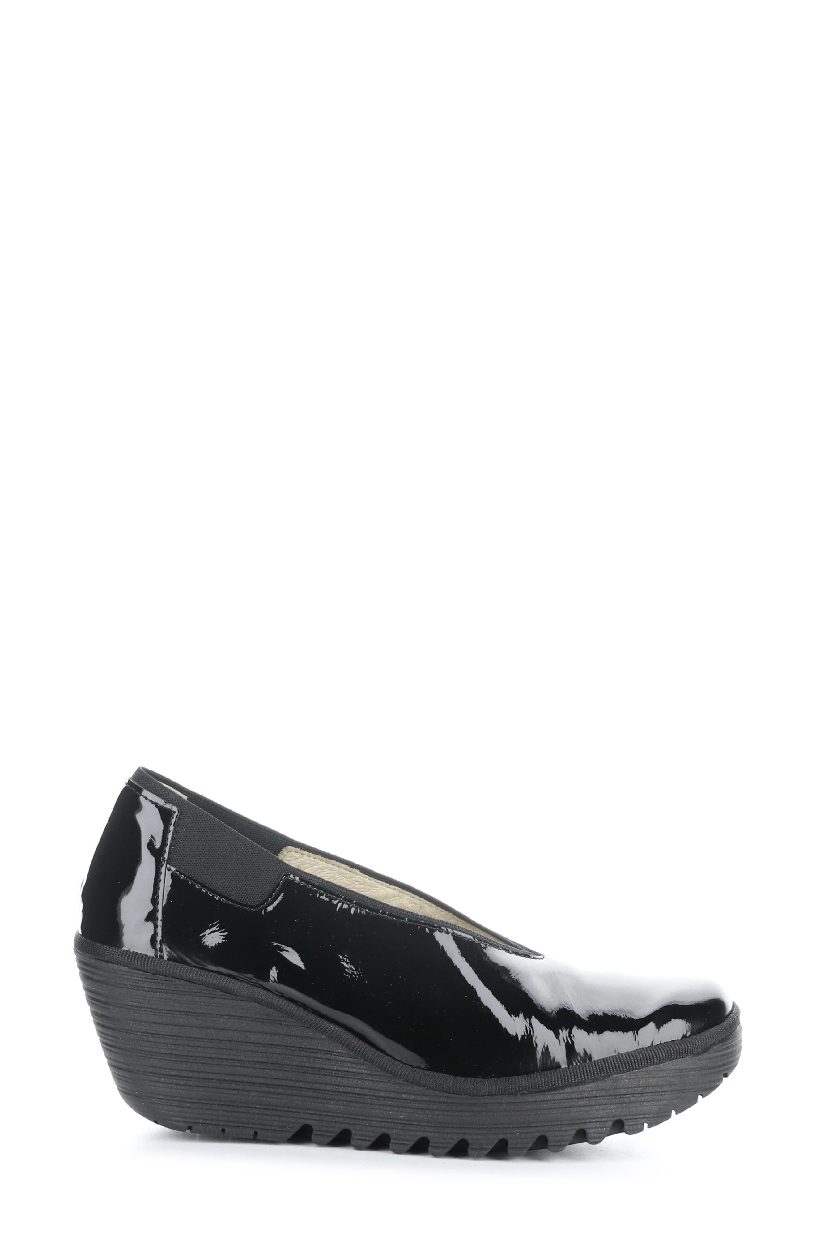 Yoza Wedge Ballet Shoe, Alternate, color, BLACK