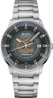 MIDO Commander Gradient Skeletal Automatic Bracelet Watch, 40mm