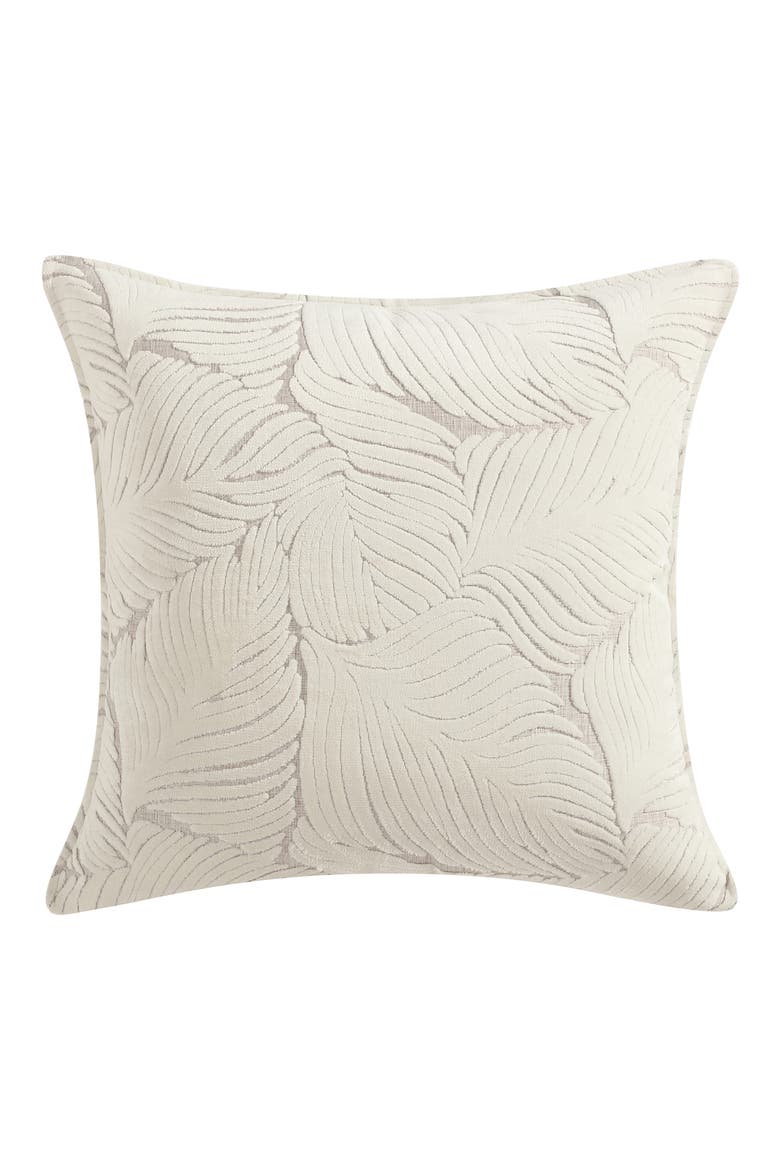 Lila Jacquard Accent Pillow, Main, color, IVORY/ GREY