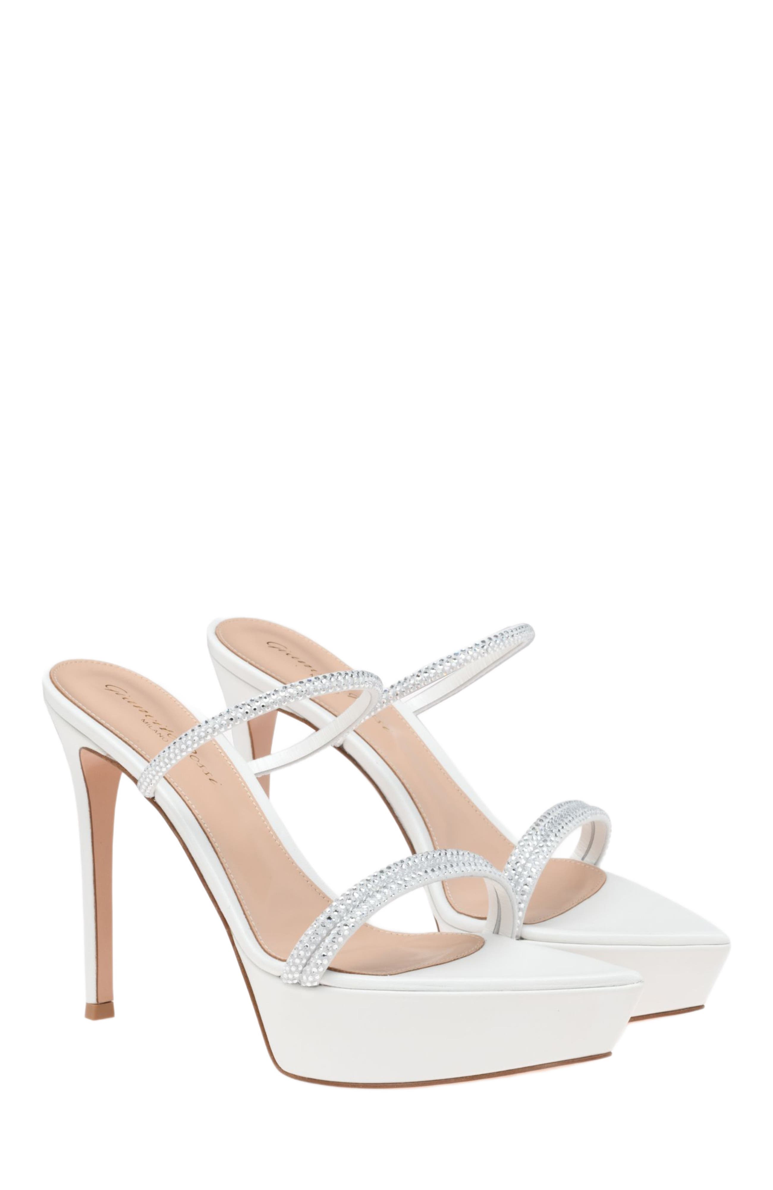 Gianvito Rossi Cannes Platform, Alternate, color, White