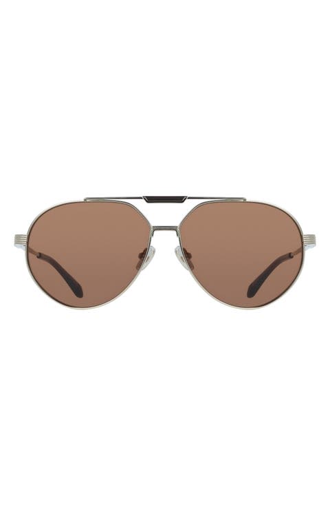 62mm Oversize Aviator Sunglasses
