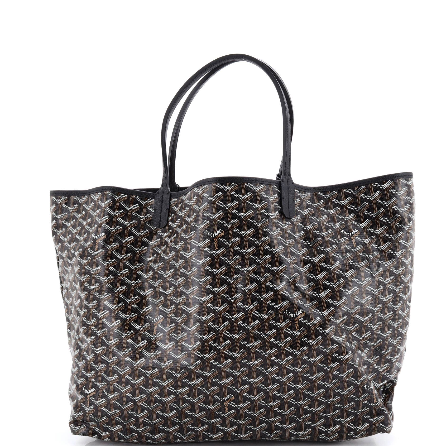 Pre-Owned Goyard Saint Louis Tote Coated Canvas GM, Main, color, Black