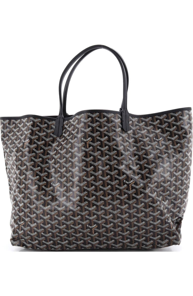 Pre-Owned Goyard Saint Louis Tote Coated Canvas GM, Main, color, Black