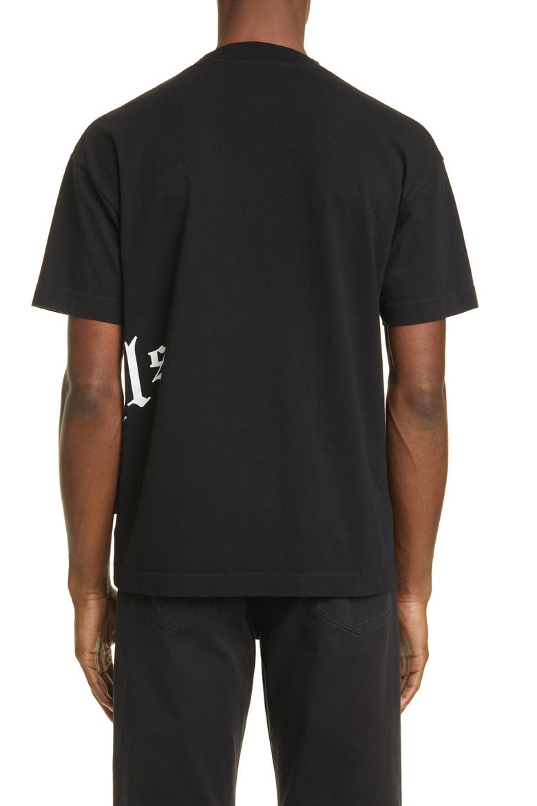 New Gothic Logo Graphic Cotton Tee, Alternate, color, BLACK