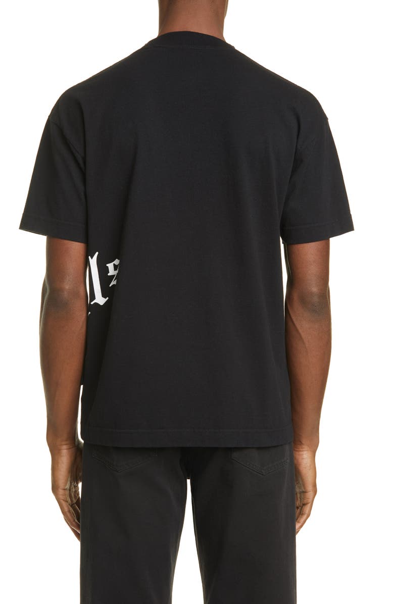 Palm Angels New Gothic Logo Graphic Cotton Tee, Alternate, color, 
