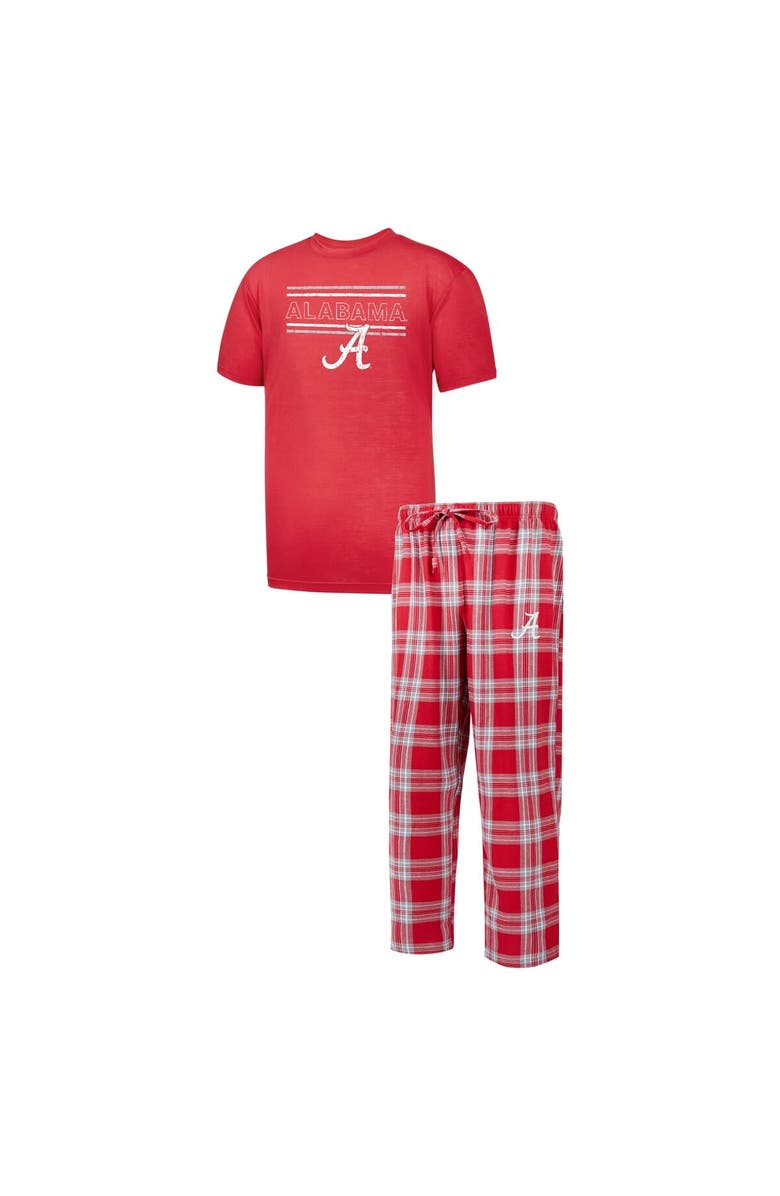 PROFILE Men's Profile Crimson/Gray Alabama Crimson Tide Big & Tall 2-Pack T-Shirt & Flannel Pants Set, Alternate, color,