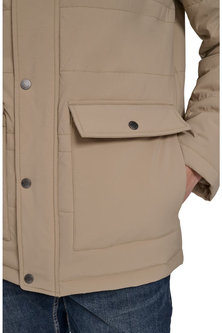 Stretch Crinkle Quilted Jacket, Alternate, color, KHAKI