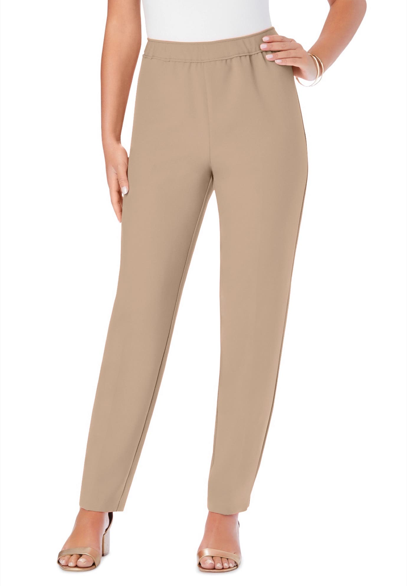 Plus Size Classic Bend Over Structured Straight Leg Pull-On Pant - image 5