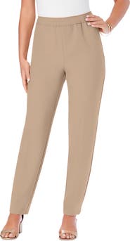 Roaman's Plus Size Classic Bend Over® Structured Straight Leg Pull-On Pant