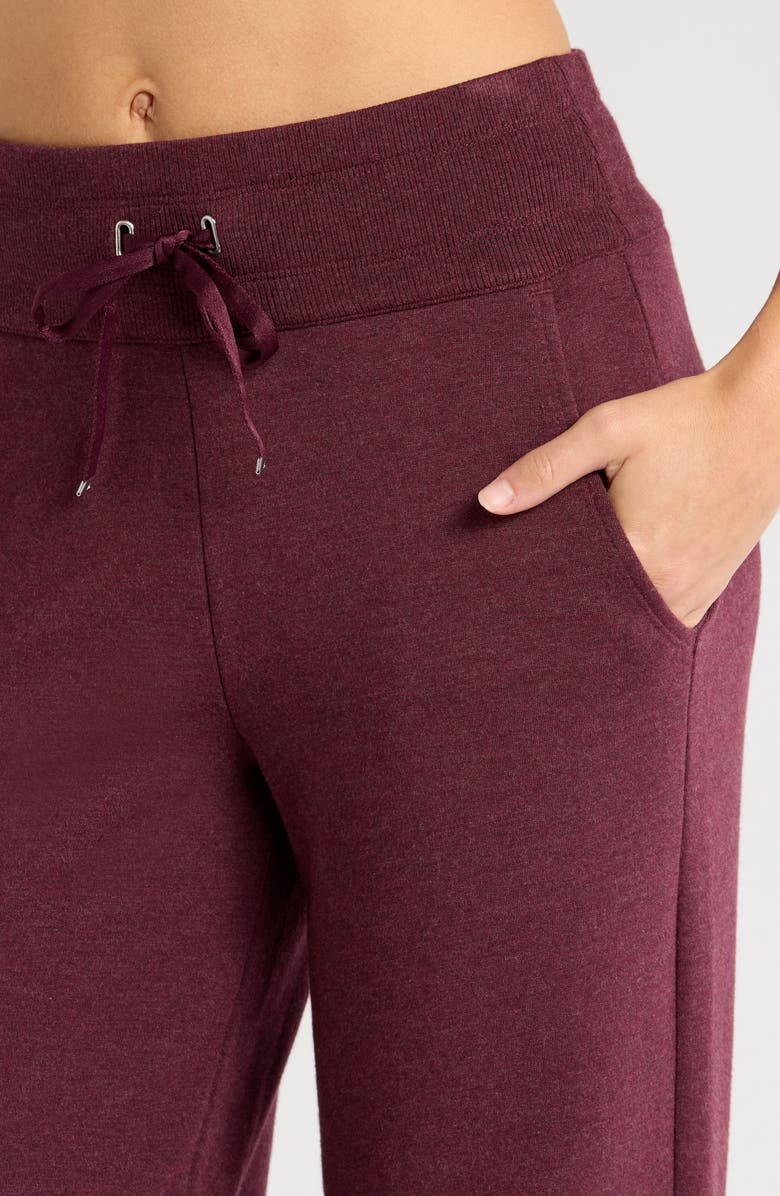 TravisMathew Save the Day Wide Leg Drawstring Pants, Alternate, color, Heather Winetasting