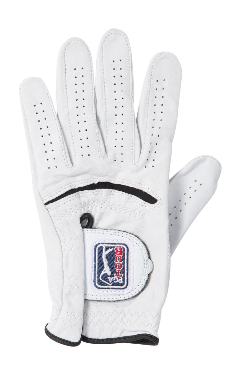 PGA TOUR Leather PGA Cadet Golf Glove, Main, color, 