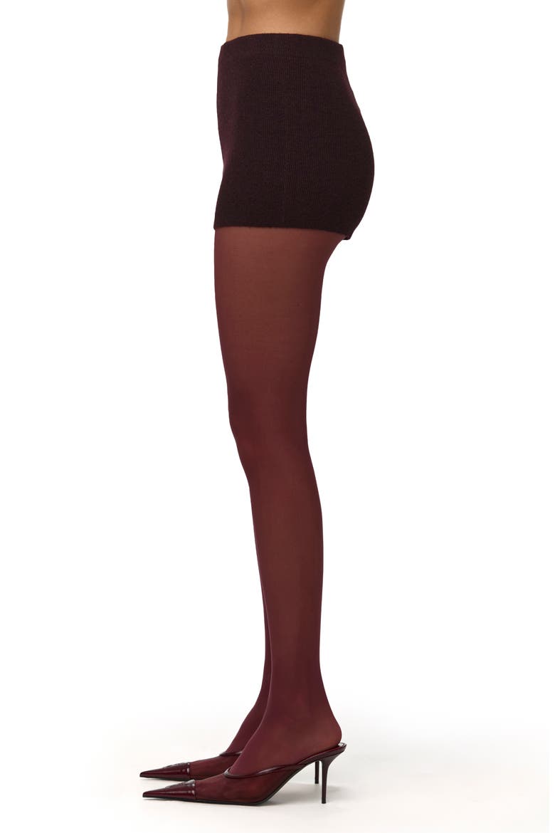 Knit Hot Pants, Alternate, color, DARK PLUM