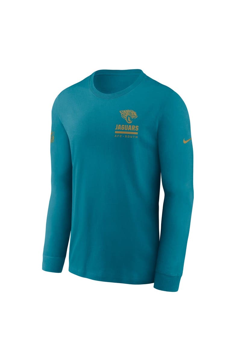 Nike Men
s Nike Teal Jacksonville Jaguars Sideline Performance Long Sleeve T-Shirt, Alternate, color, Teal