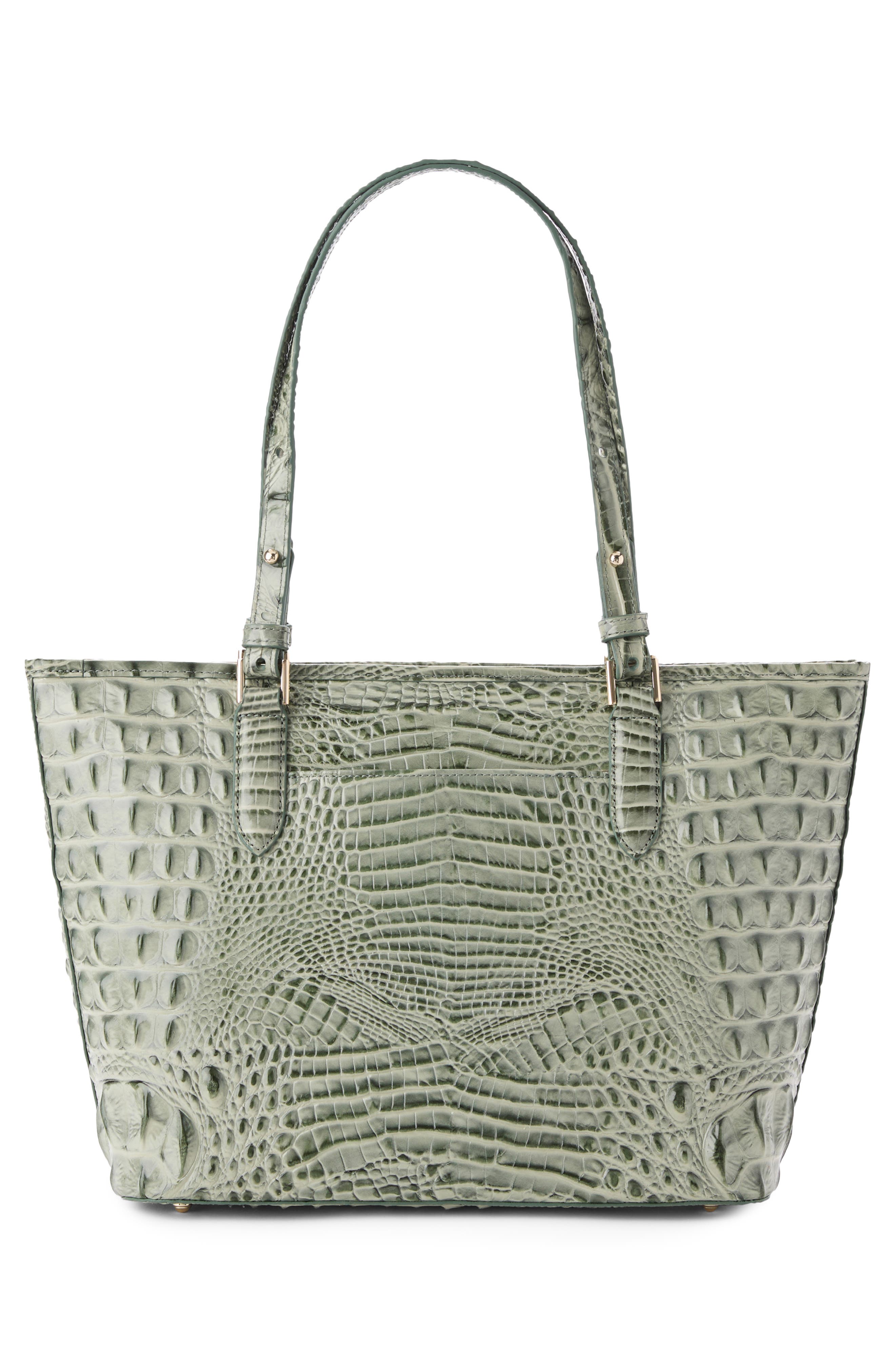 Medium Asher Croc Embossed Leather Tote, Alternate, color, SOFTGRASS