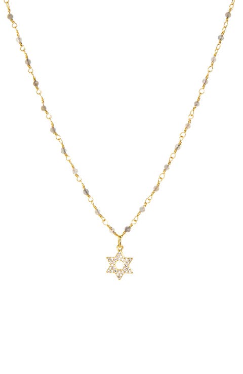 Star of David Pavé Pendant Necklace
