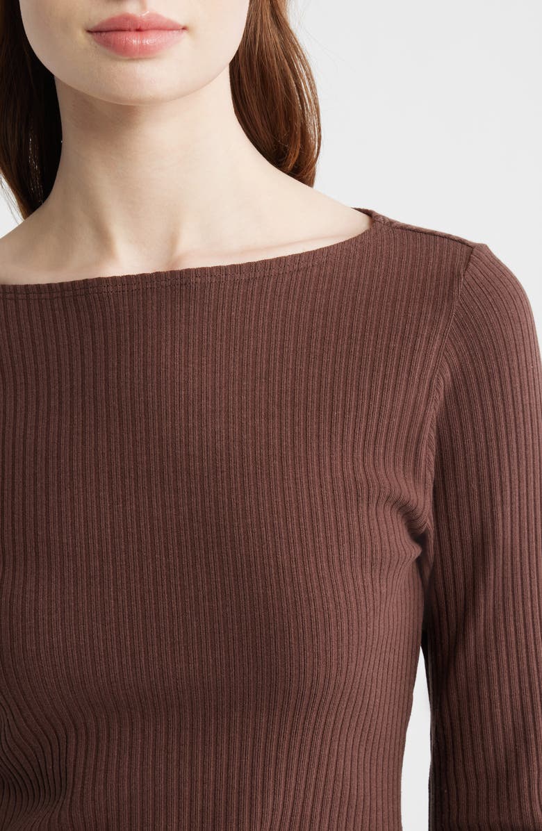 Reformation Miller Bell Sleeve Knit Top, Alternate, color, Cafe