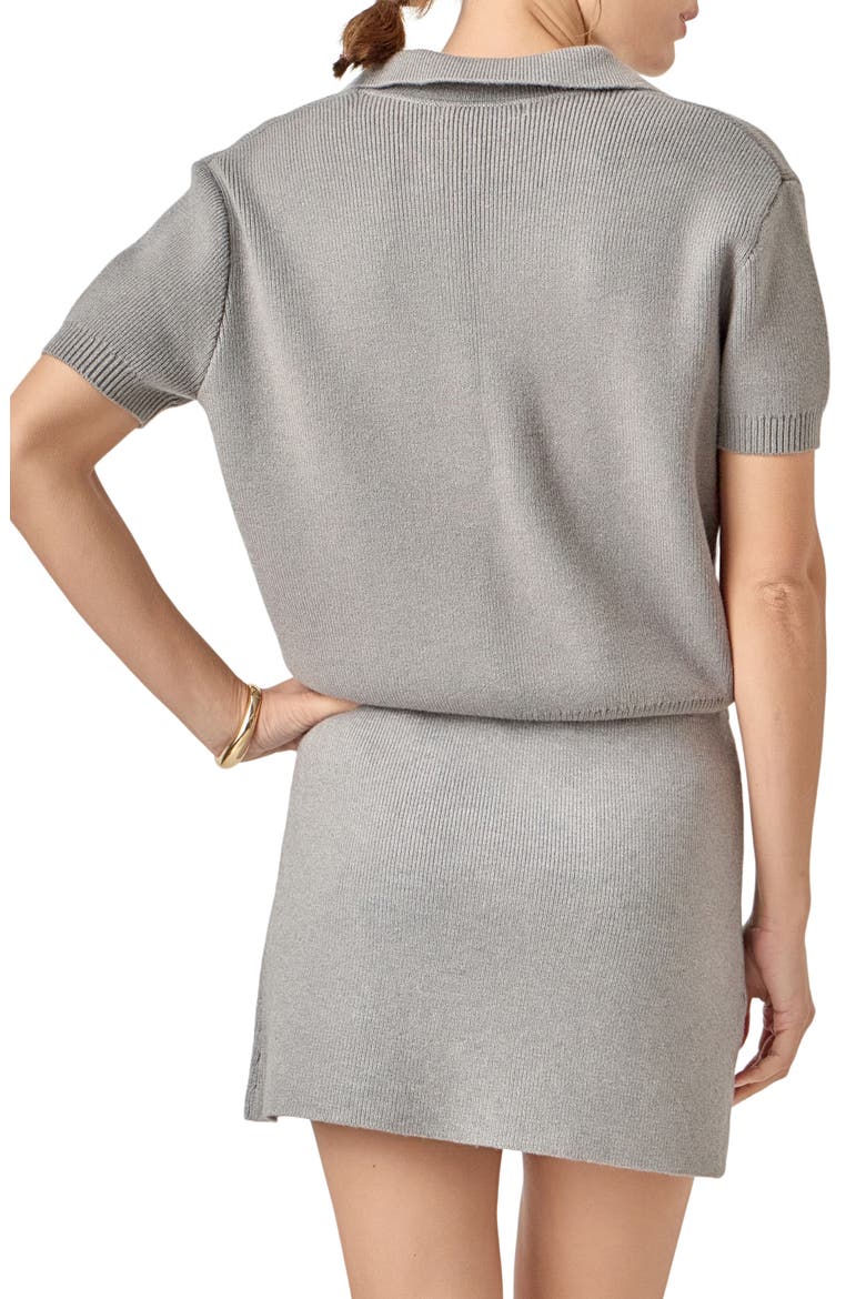 Johnny Collar Knit Top, Alternate, color, HEATHER GREY