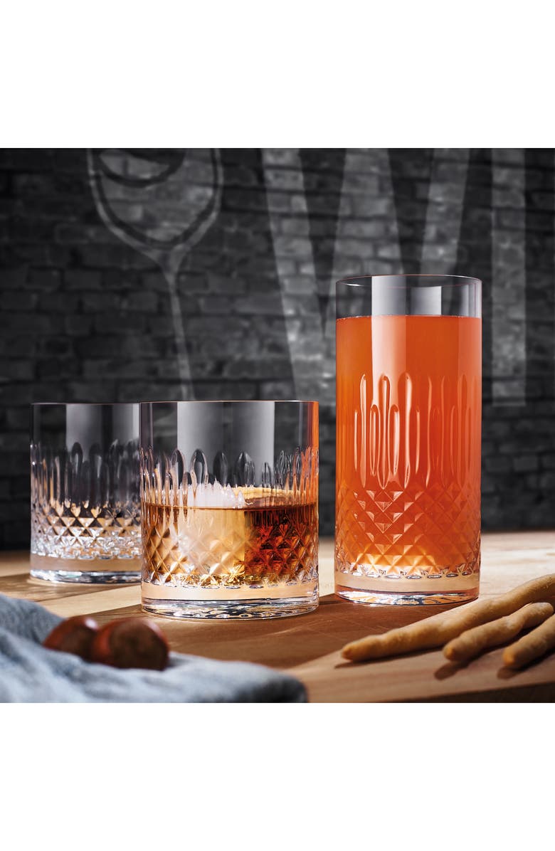 Luigi Bormioli Diamante Set of 4 Double Old Fashioned Glasses, Alternate, color, 