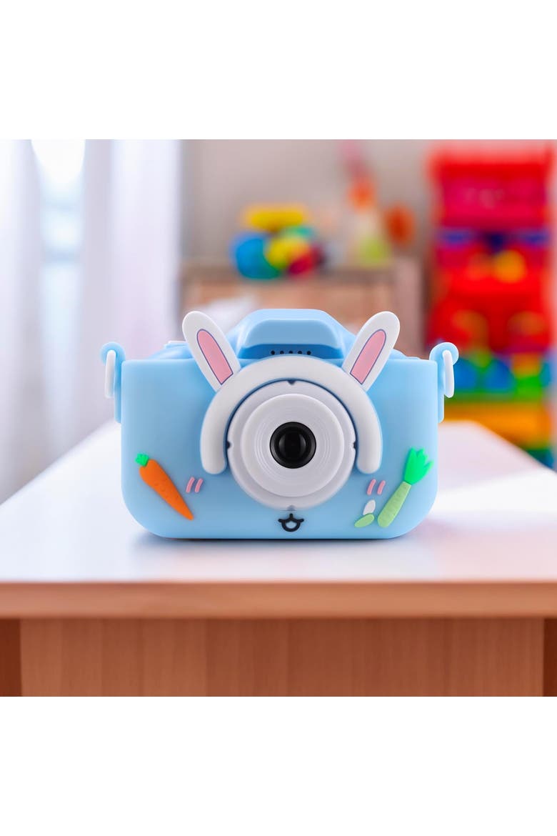 Digital Camera Bunny Rubberized Drop Protection Case, Alternate, color, Blue