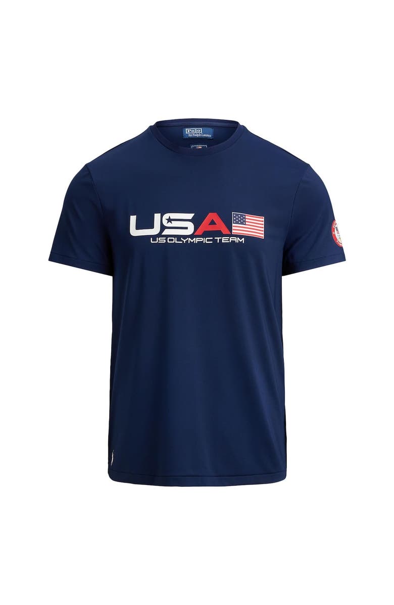 Polo Ralph Lauren Men's Polo Ralph Lauren Team USA Stretch Jersey T-Shirt, Main, color, Navy