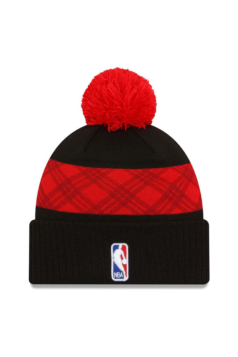 Men's New Era  Black Portland Trail Blazers 2023/24 City Edition Cuffed Pom Knit Hat, Alternate, color, Black