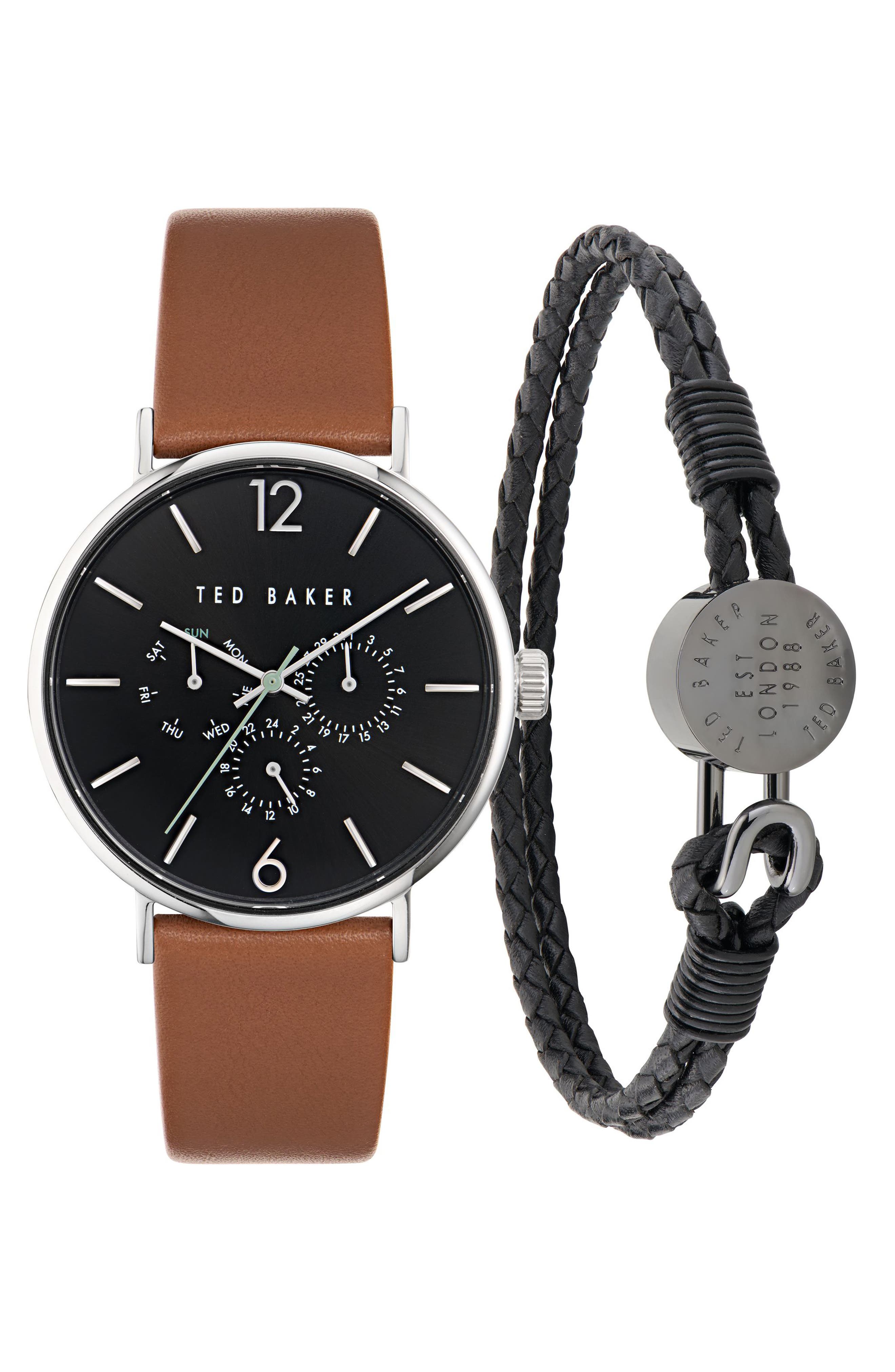 Ted Baker Phylipa Chronograph Leather Strap Watch & Bracelet Set, 41mm