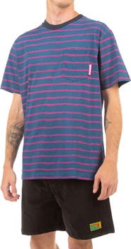Gotcha EKG Stripe Cotton Pocket T-Shirt