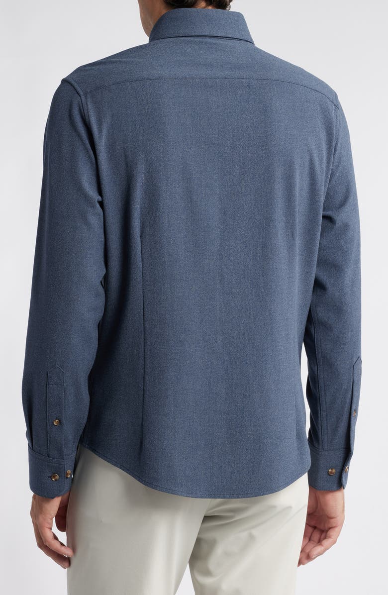 Mizzen+Main City Trim Fit Solid Stretch Flannel Button-Down Shirt, Alternate, color,